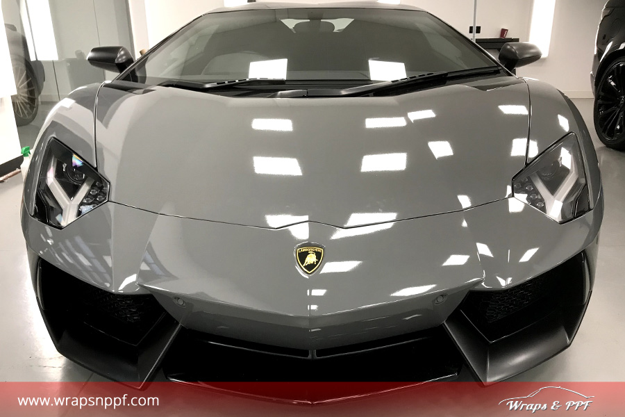 Vehicle-PPF-Installation-in-London-UK-View-2 Completed ceramic coating job on Lamborghini